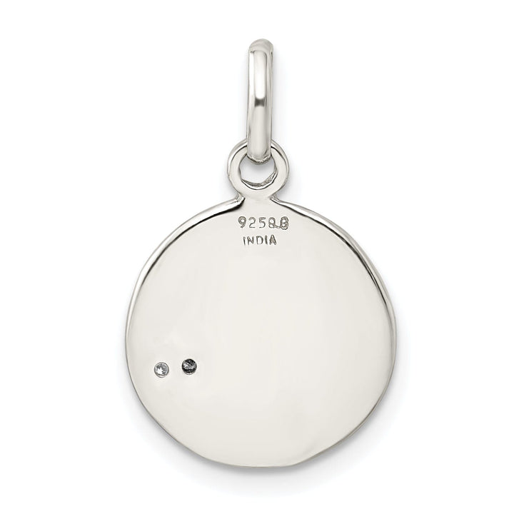 Lovely Rita's Pendants & Charms Silver Diamond Cut Finish LOVE with C.Z Charm