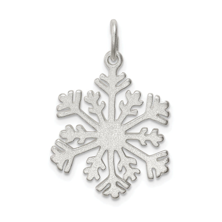 Lovely Rita's Pendants & Charms Silver Diamond Cut Satin Snowflake Pendant