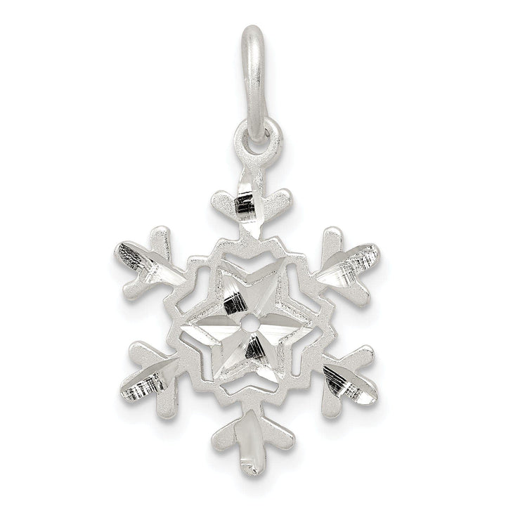 Lovely Rita's Pendants & Charms Silver Diamond Cut Snowflake Charm Pendant