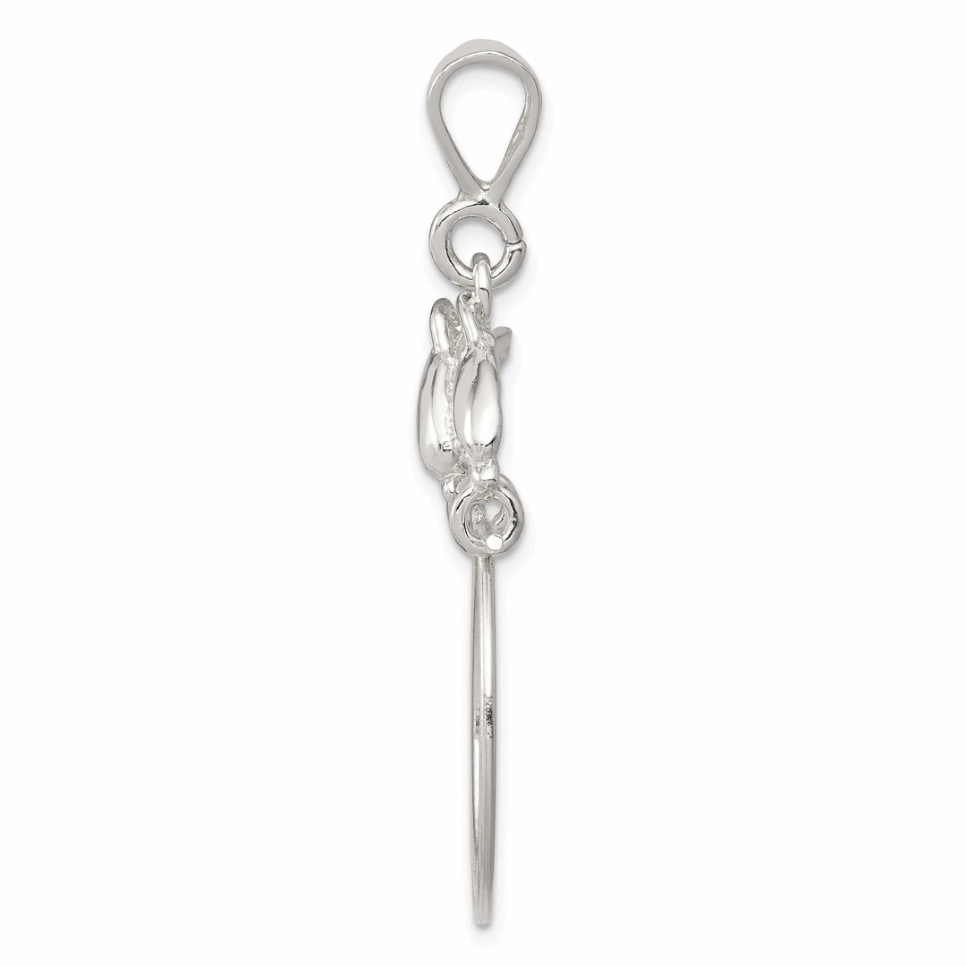 Lovely Rita's Pendants & Charms Silver Double Dolphin Charm Holder Pendant