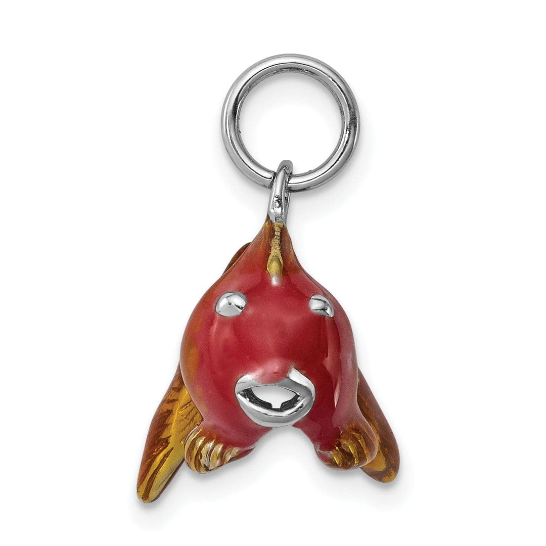 Lovely Rita's Pendants & Charms Silver Enamel 3-D Goldfish Charm Pendant