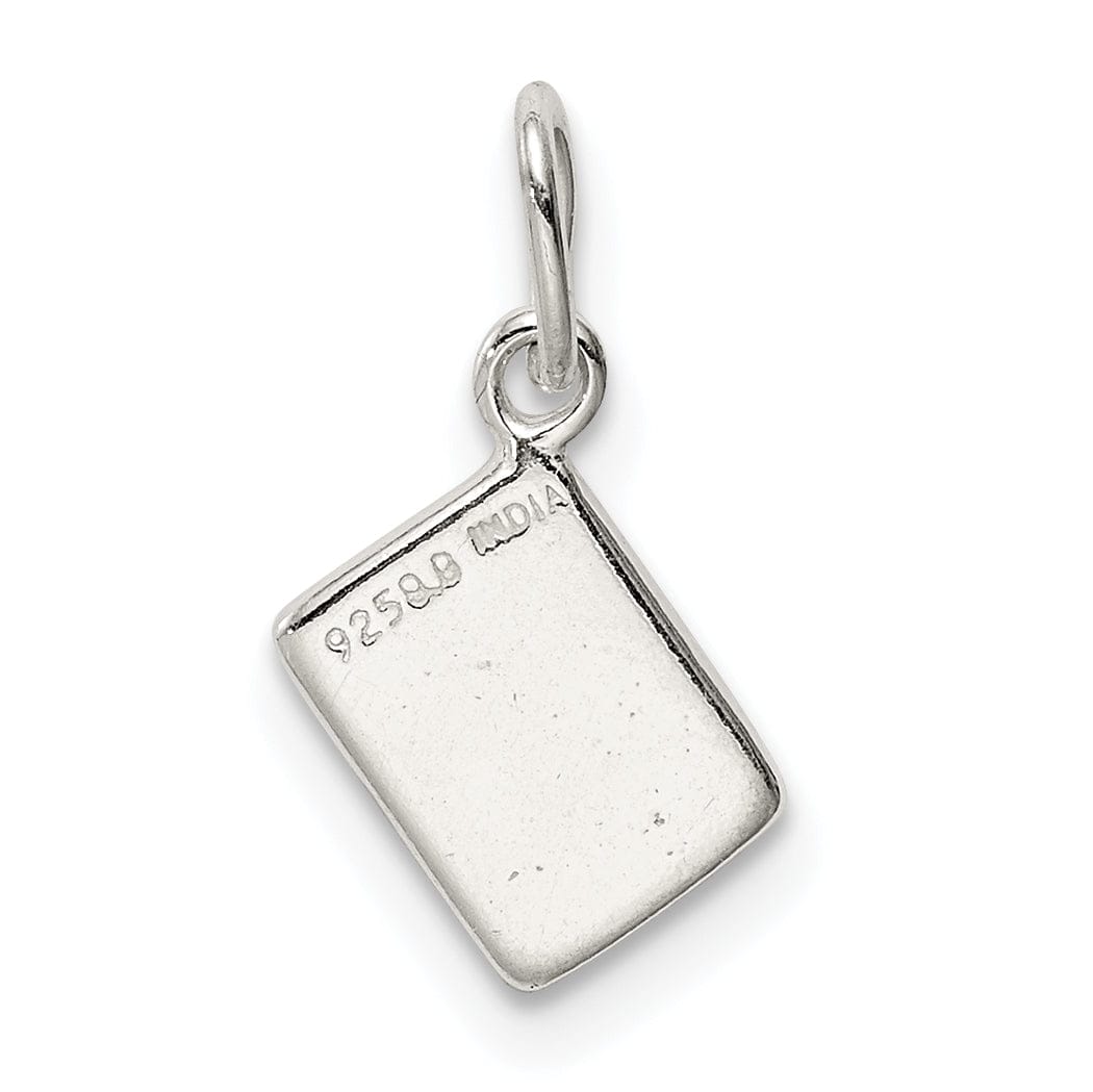 Lovely Rita's Pendants & Charms Silver Enameled Ace Of Spades Card Charm