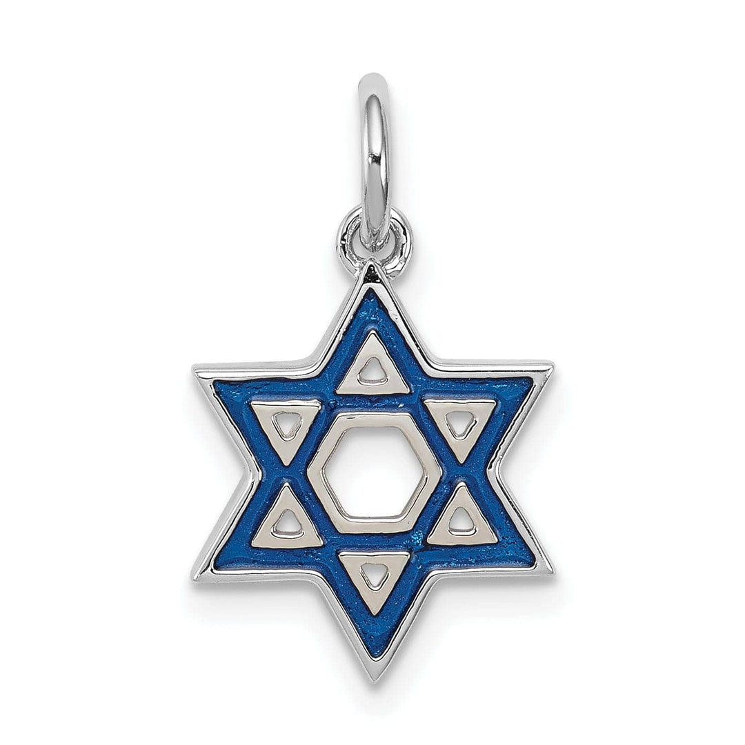 Lovely Rita's Pendants & Charms Silver Enameled Blue Star of David Pendant