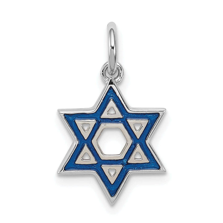 Lovely Rita's Pendants & Charms Silver Enameled Blue Star of David Pendant