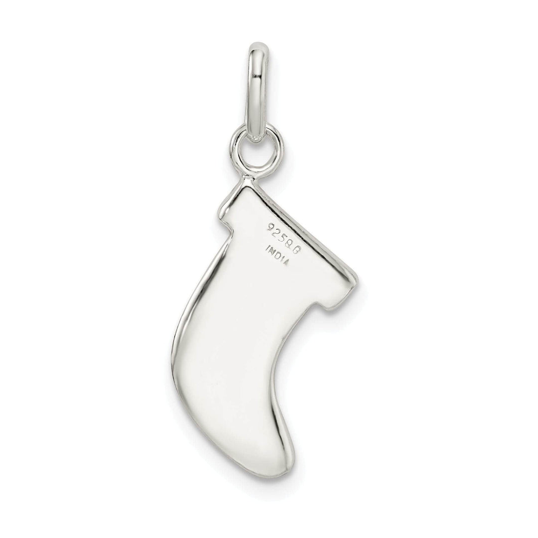 Lovely Rita's Pendants & Charms Silver Enameled Christmas Stocking Pendant