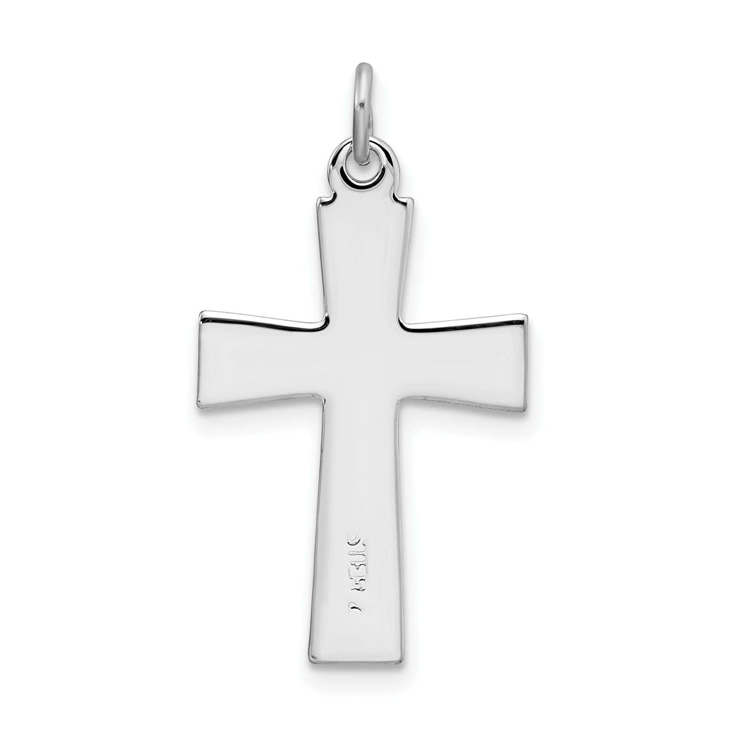 Lovely Rita's Pendants & Charms Silver Enameled Polished Latin Cross Pendant