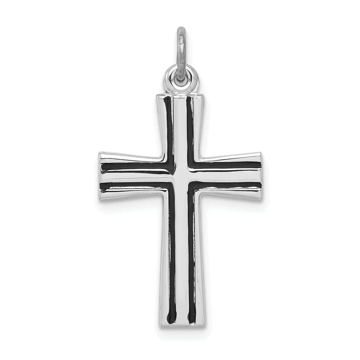 Lovely Rita's Pendants & Charms Silver Enameled Polished Latin Cross Pendant