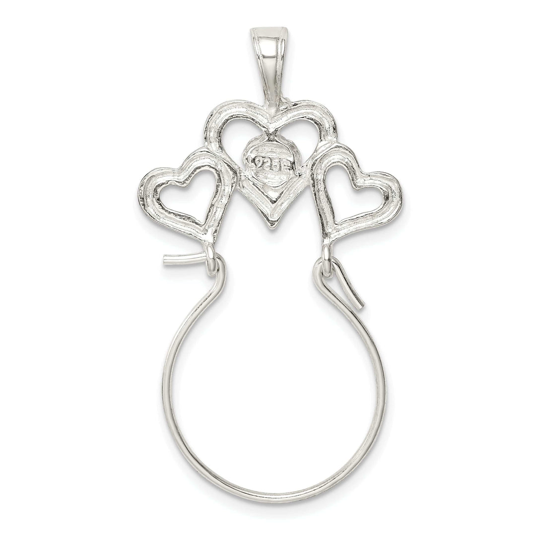 Lovely Rita's Pendants & Charms Silver Flower Heart Design Charm Holder Pendant