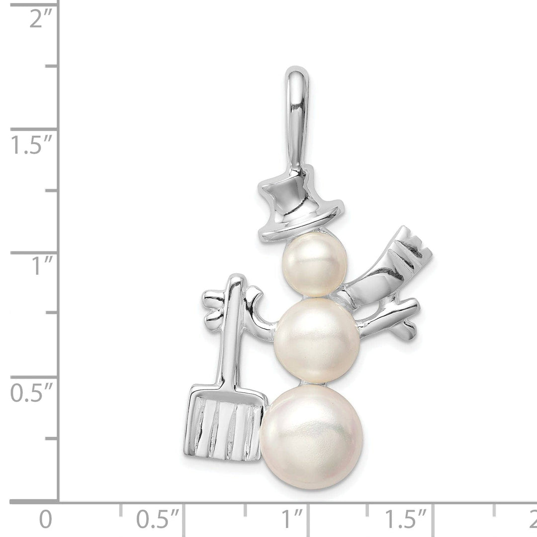 Lovely Rita's Pendants & Charms Silver Fresh Water Cultured Pearl Snowman Charm