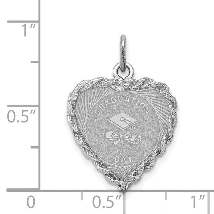 Lovely Rita's Pendants & Charms Silver Graduation Cap Diploma Disc Charm