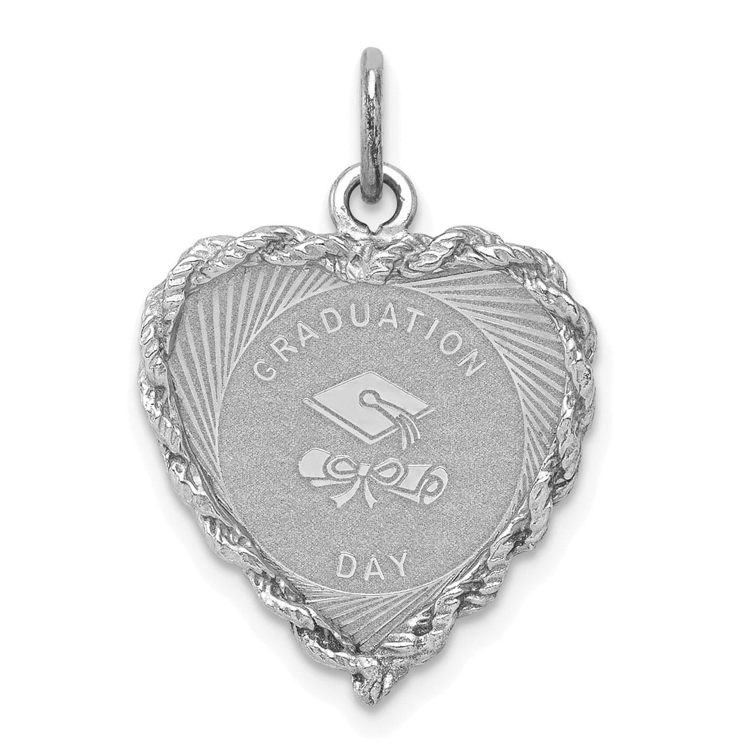Lovely Rita's Pendants & Charms Silver Graduation Cap Diploma Disc Charm