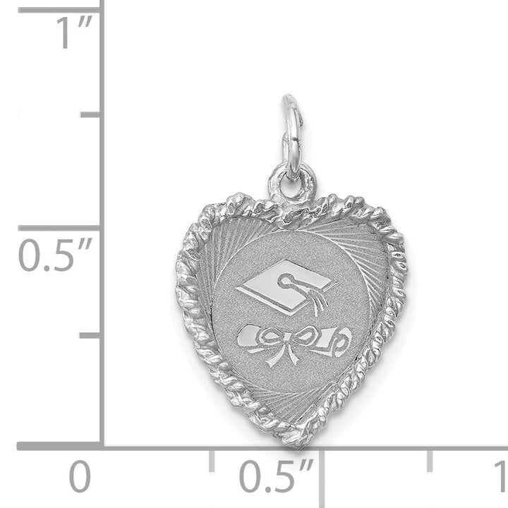 Lovely Rita's Pendants & Charms Silver Graduation Cap Diploma Disc Charm