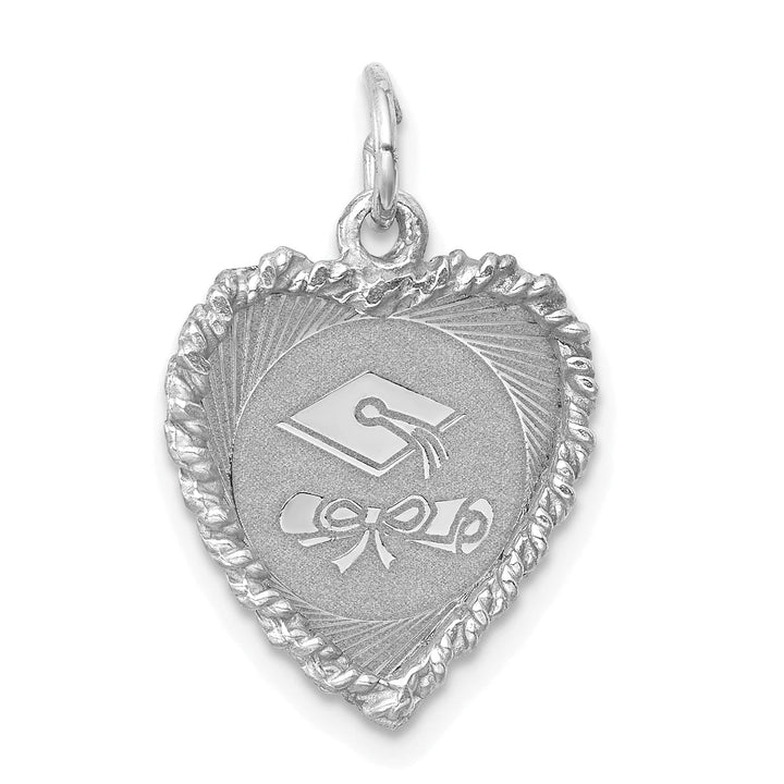 Lovely Rita's Pendants & Charms Silver Graduation Cap Diploma Disc Charm