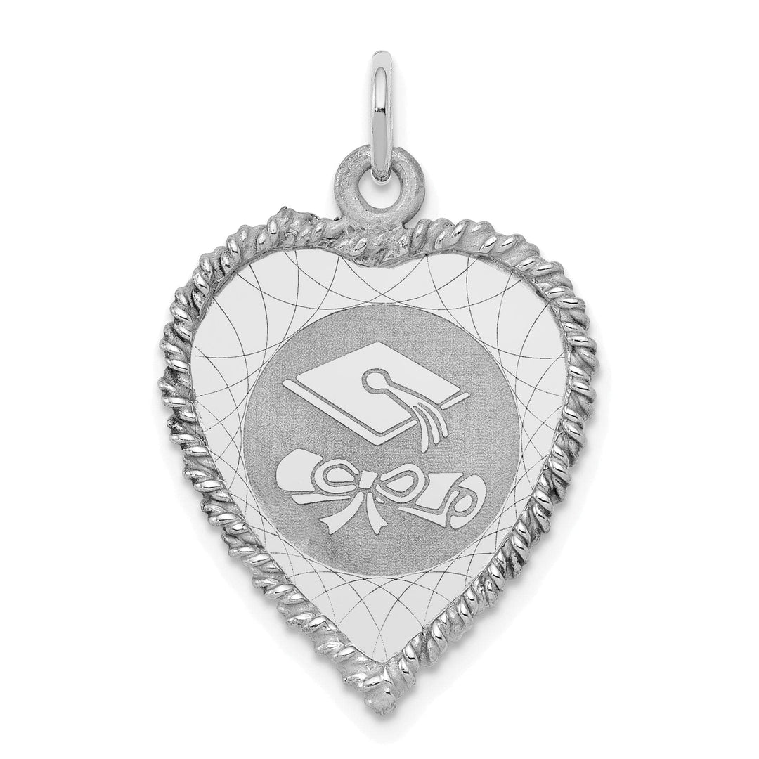 Lovely Rita's Pendants & Charms Silver Graduation Cap & Diploma Disc Charm