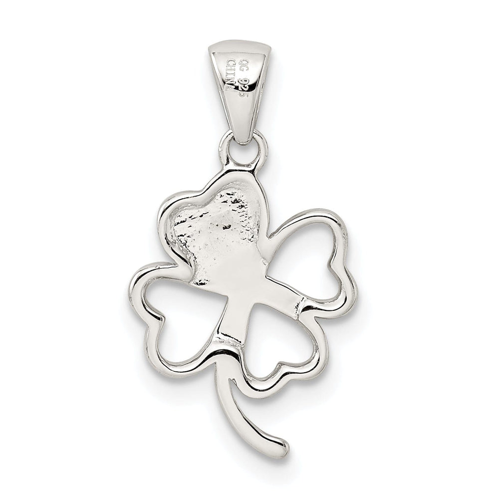 Lovely Rita's Pendants & Charms Silver Green Enameled Four Leaf Clover Charm