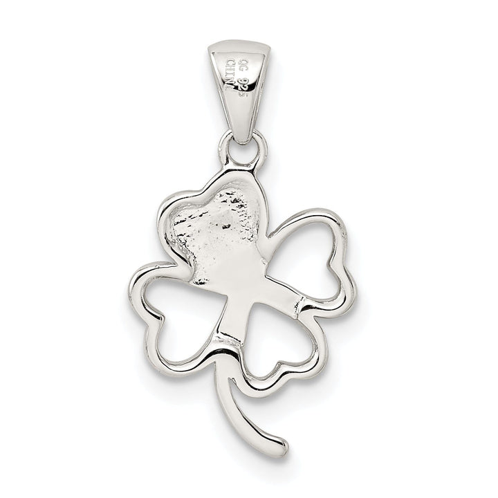 Lovely Rita's Pendants & Charms Silver Green Enameled Four Leaf Clover Charm