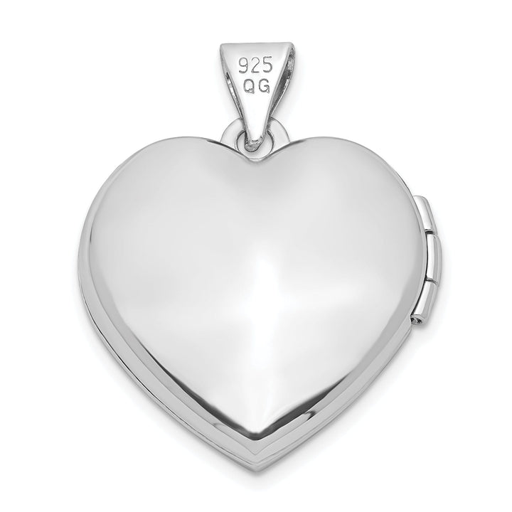 Lovely Rita's Pendants & Charms Silver Heart RoseLight Rose Crystal Locket