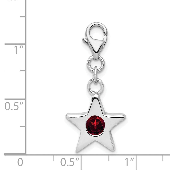 Lovely Rita's Pendants & Charms Silver January C.Z Birthstone Star Charm