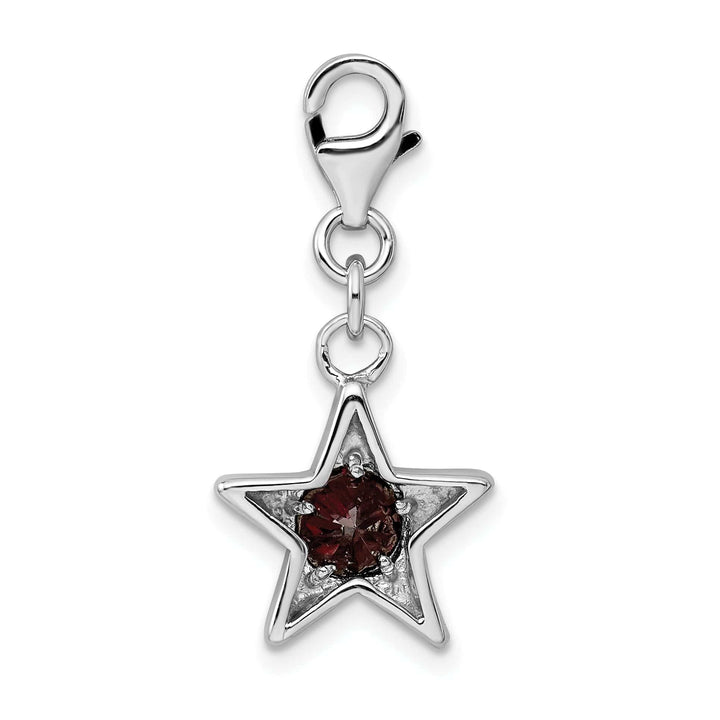 Lovely Rita's Pendants & Charms Silver January C.Z Birthstone Star Charm