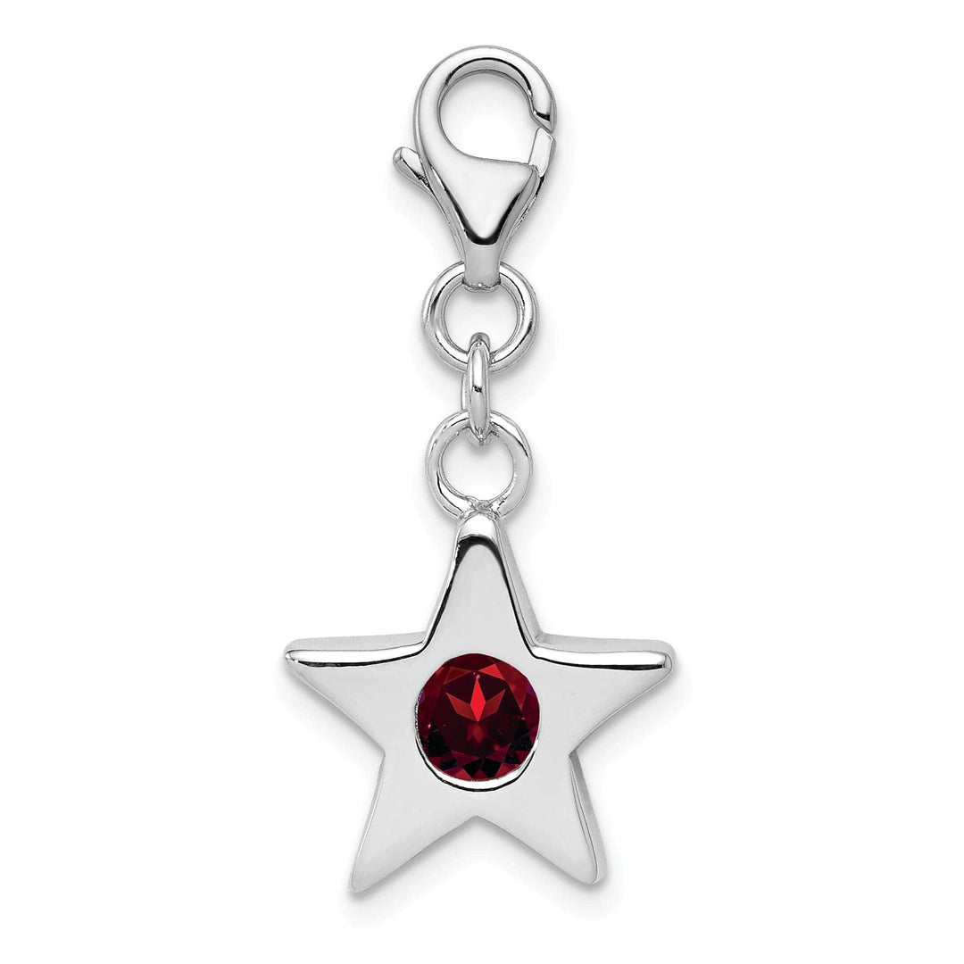 Lovely Rita's Pendants & Charms Silver January C.Z Birthstone Star Charm