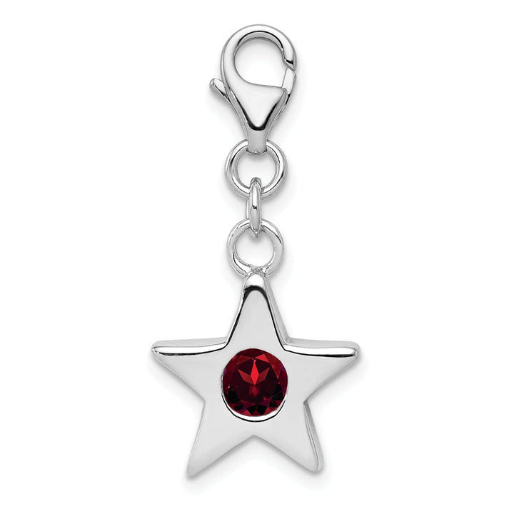 Lovely Rita's Pendants & Charms Silver January C.Z Birthstone Star Charm