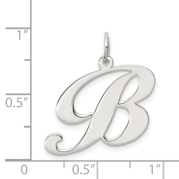 Lovely Rita's Pendants & Charms Silver Large Fancy Script Initial B Charm