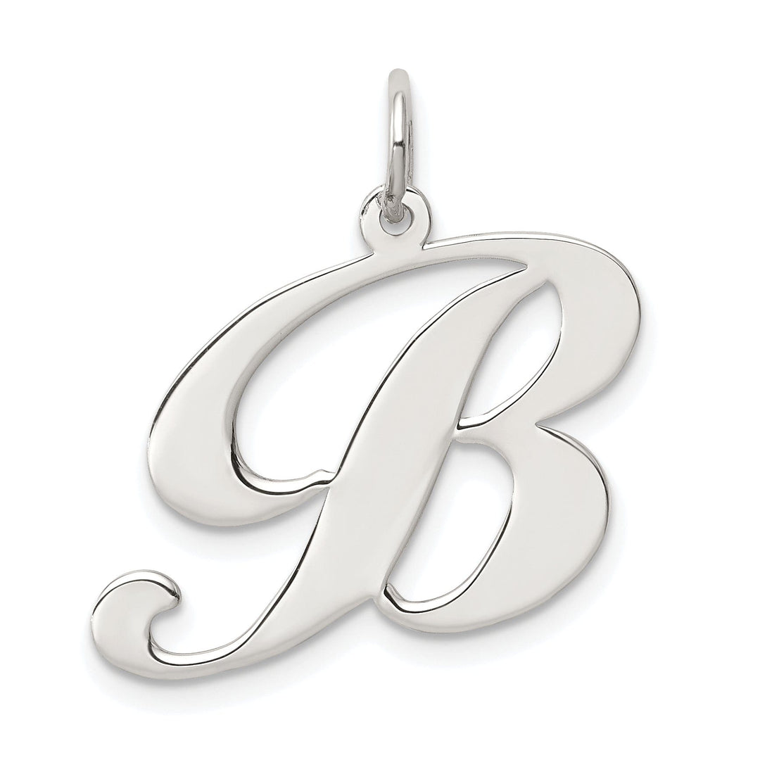 Lovely Rita's Pendants & Charms Silver Large Fancy Script Initial B Charm