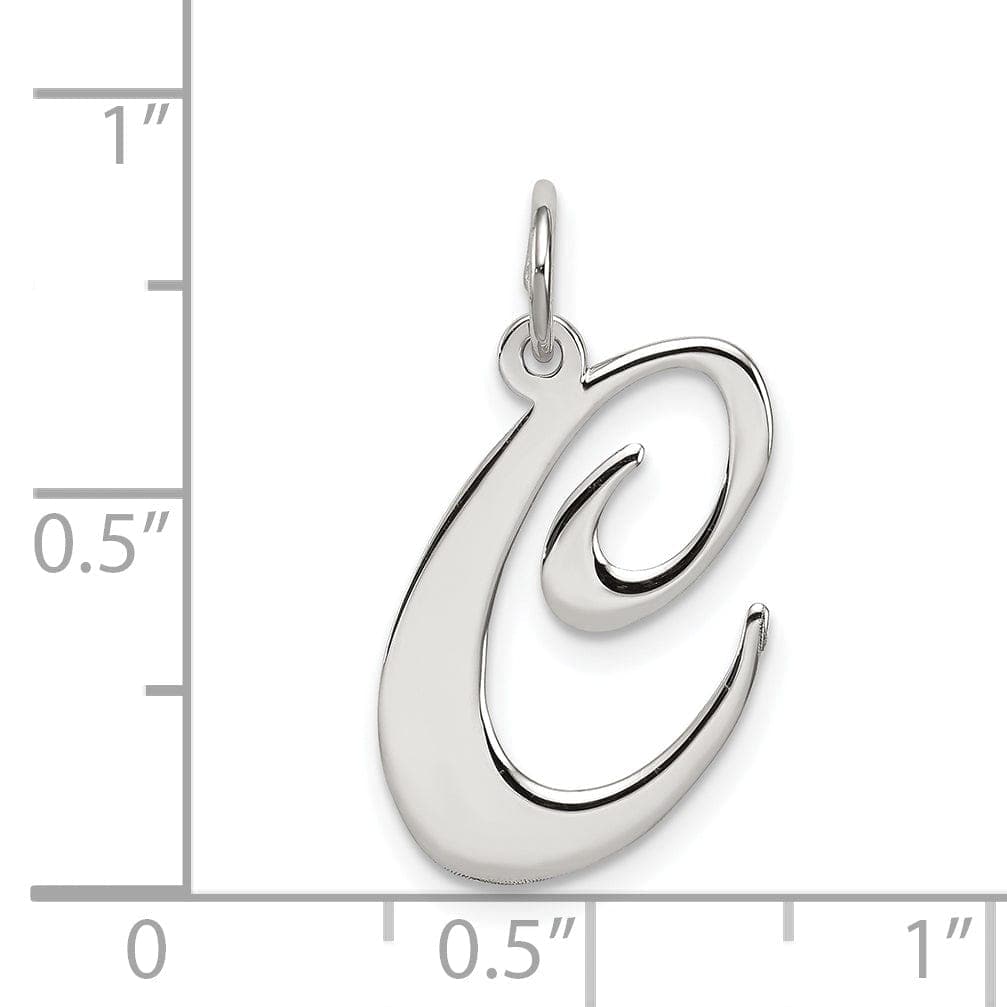 Lovely Rita's Pendants & Charms Silver Large Fancy Script Initial C Charm