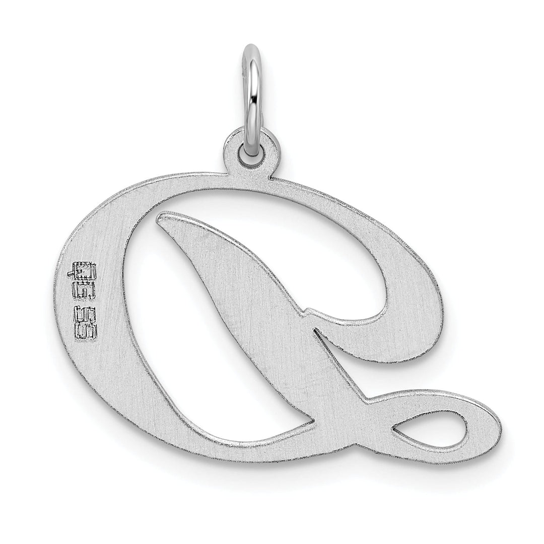 Lovely Rita's Pendants & Charms Silver Large Fancy Script Initial D Charm