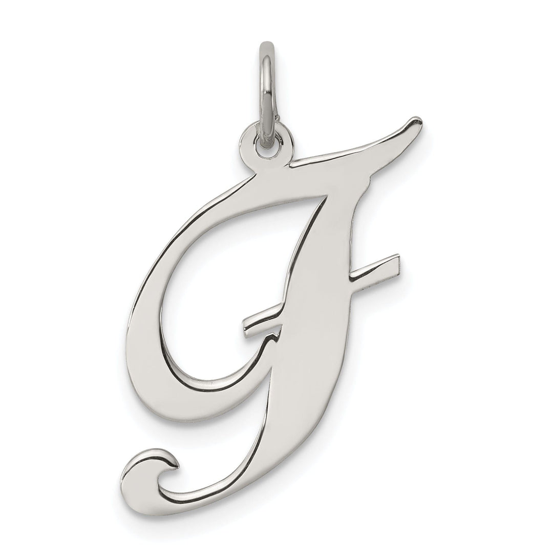 Lovely Rita's Pendants & Charms Silver Large Fancy Script Initial F Charm