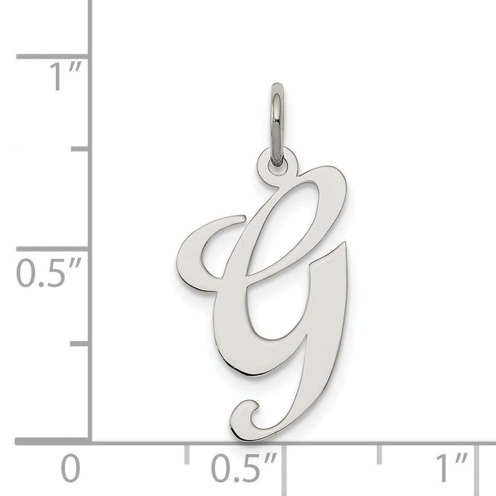 Lovely Rita's Pendants & Charms Silver Large Fancy Script Initial G Charm