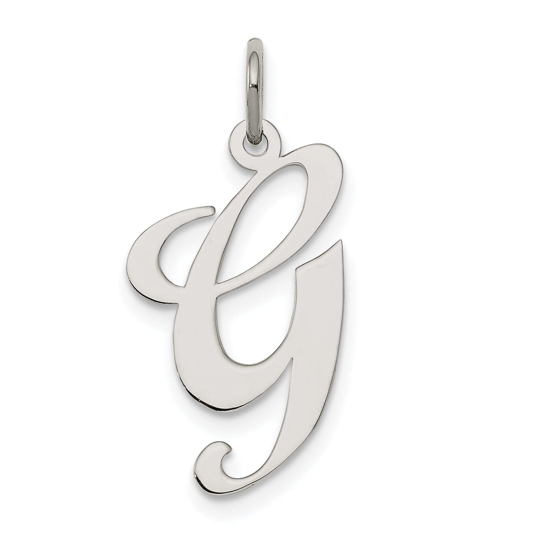 Lovely Rita's Pendants & Charms Silver Large Fancy Script Initial G Charm