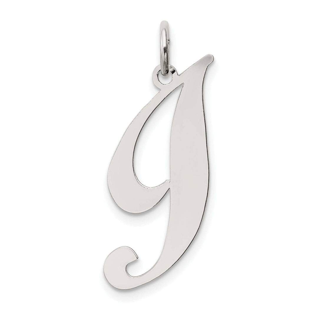 Lovely Rita's Pendants & Charms Silver Large Fancy Script Initial I Charm