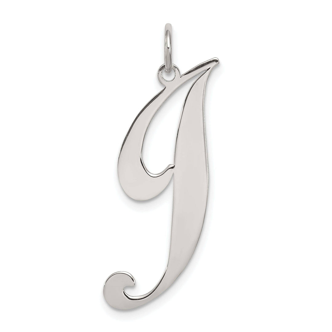 Lovely Rita's Pendants & Charms Silver Large Fancy Script Initial J Charm