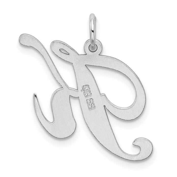 Lovely Rita's Pendants & Charms Silver Large Fancy Script Initial K Charm