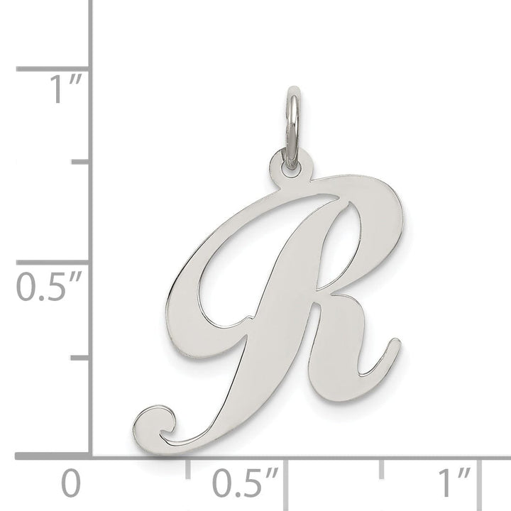 Lovely Rita's Pendants & Charms Silver Large Fancy Script Initial R Charm