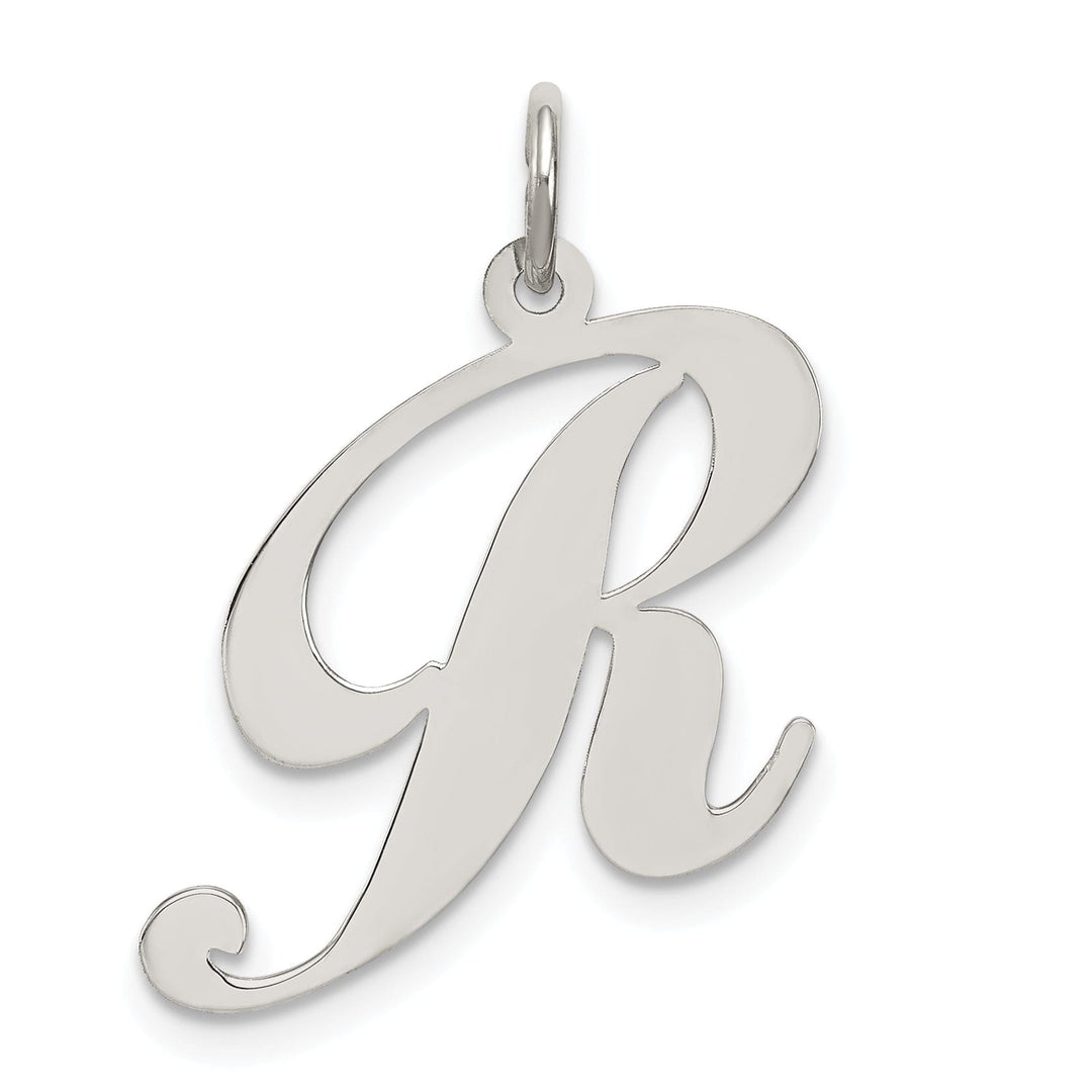 Lovely Rita's Pendants & Charms Silver Large Fancy Script Initial R Charm