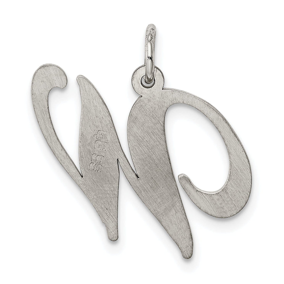 Lovely Rita's Pendants & Charms Silver Large Fancy Script Initial W Charm