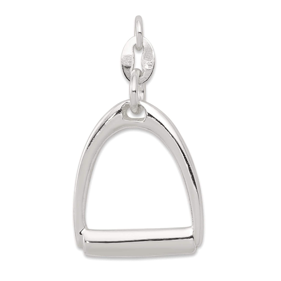 Lovely Rita's Pendants & Charms Silver Large Polished Horse Stirrup Charm