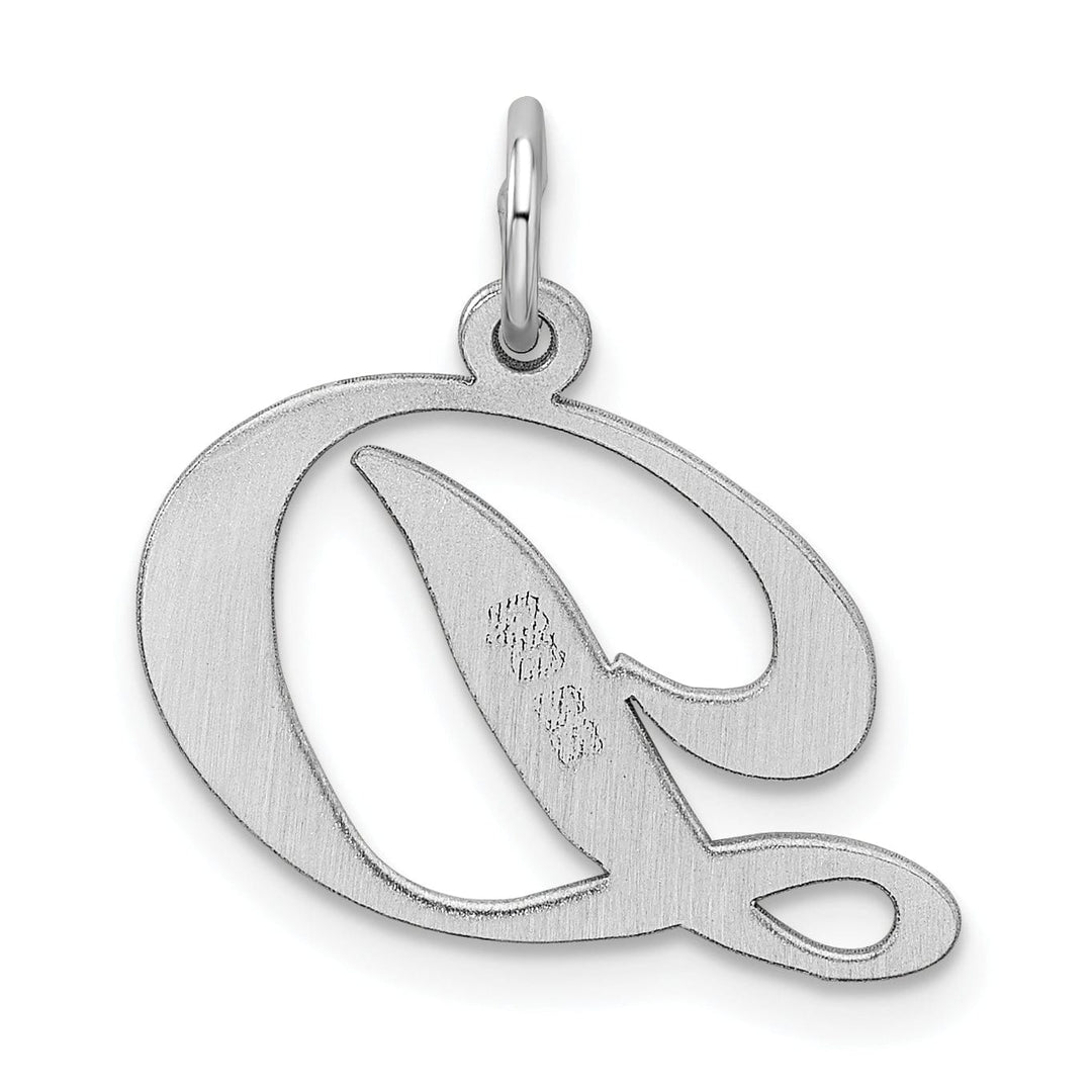 Lovely Rita's Pendants & Charms Silver Medium Fancy Script Initial D Charm