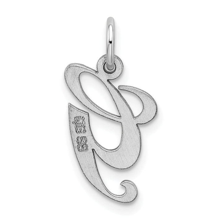 Lovely Rita's Pendants & Charms Silver Medium Fancy Script Initial G Charm