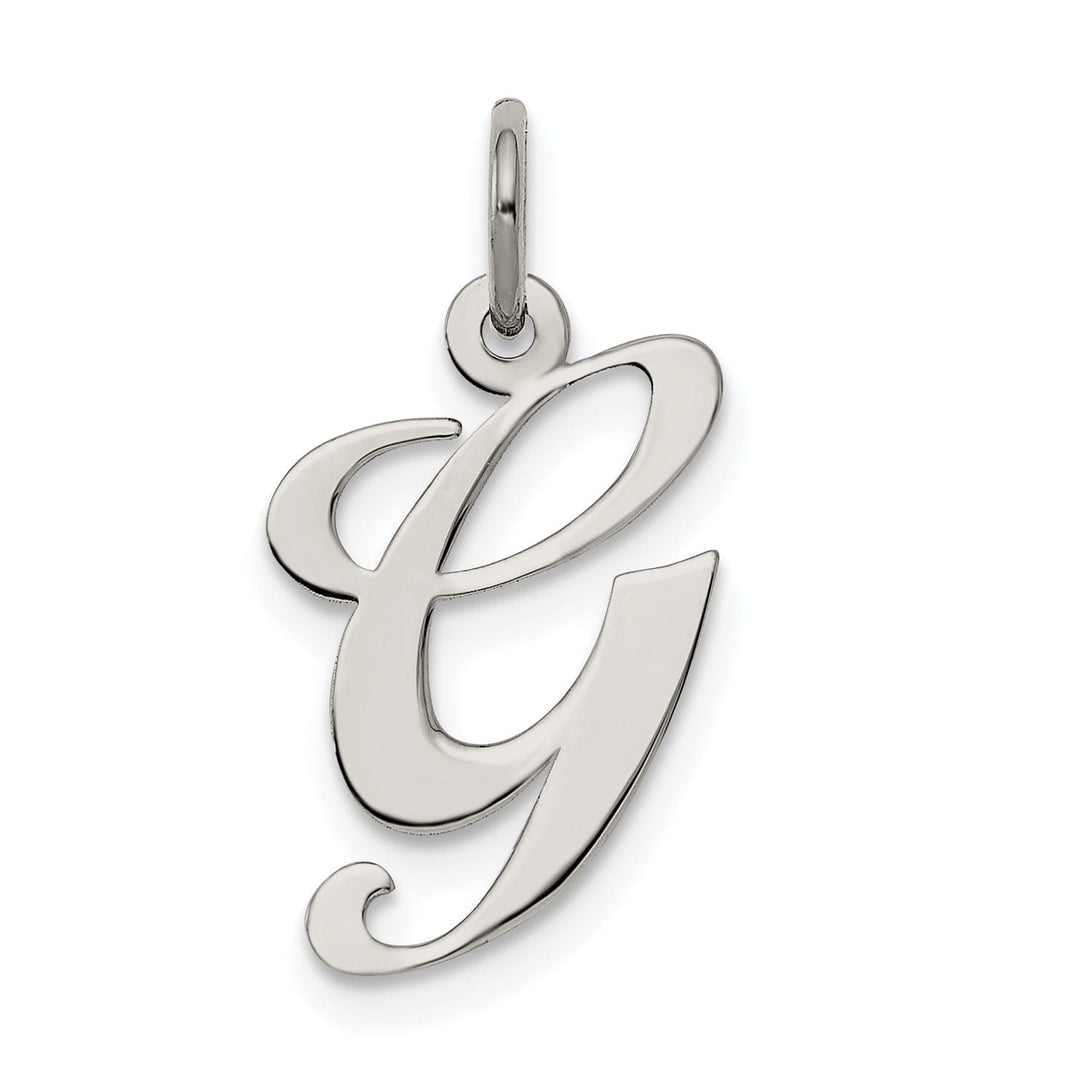 Lovely Rita's Pendants & Charms Silver Medium Fancy Script Initial G Charm