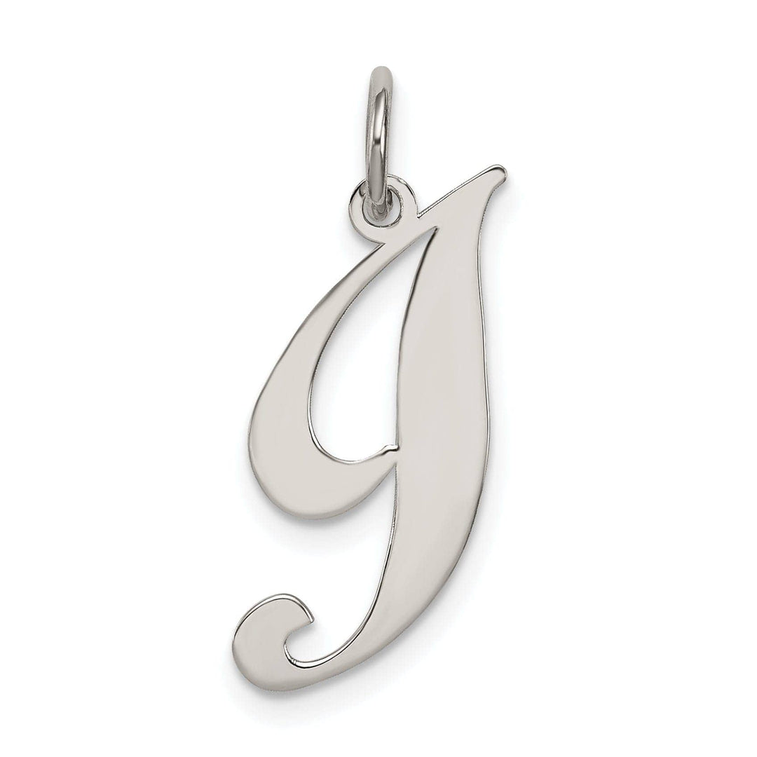 Lovely Rita's Pendants & Charms Silver Medium Fancy Script Initial I Charm