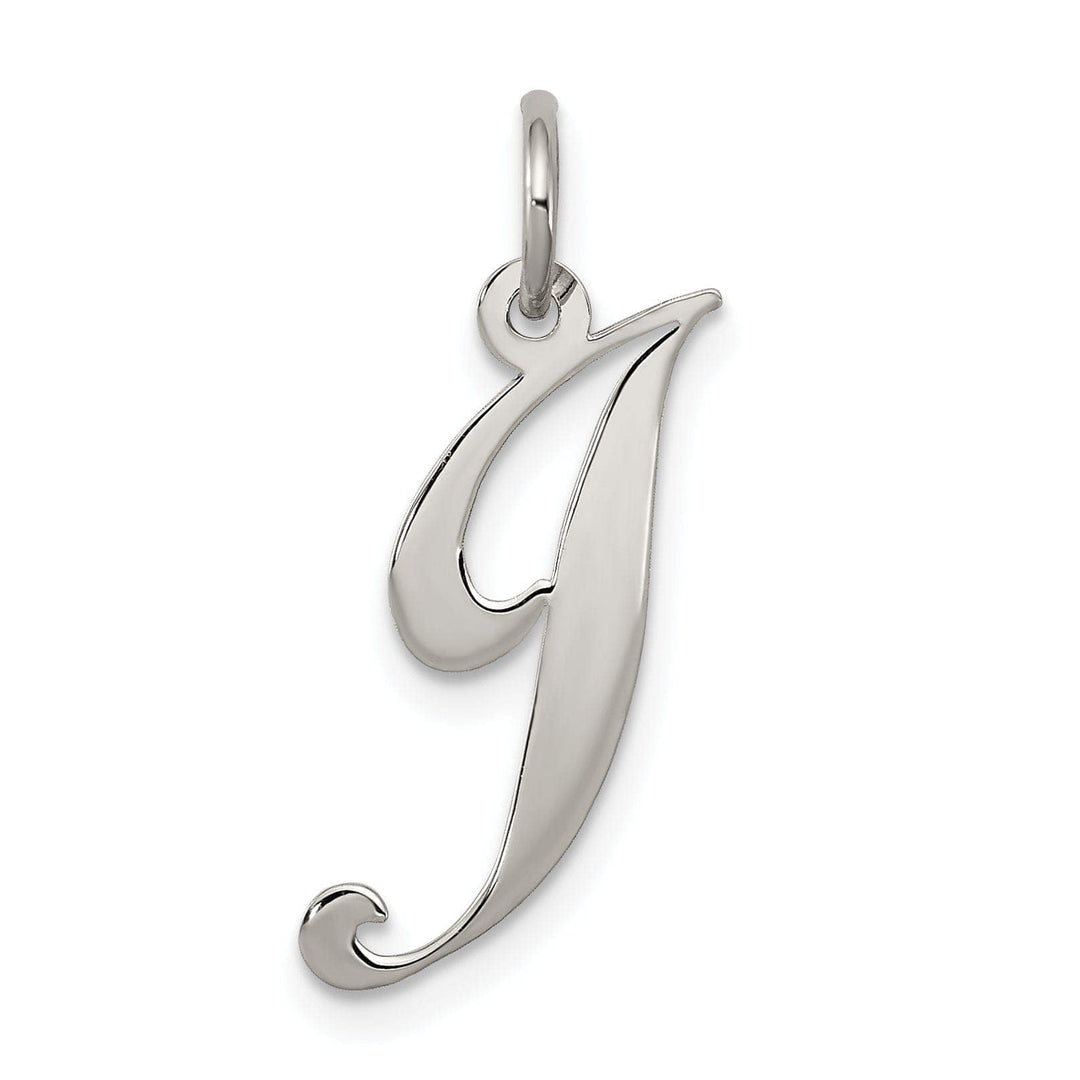 Lovely Rita's Pendants & Charms Silver Medium Fancy Script Initial J Charm