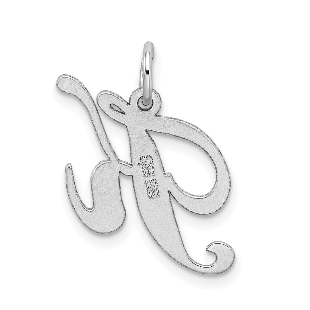 Lovely Rita's Pendants & Charms Silver Medium Fancy Script Initial K Charm