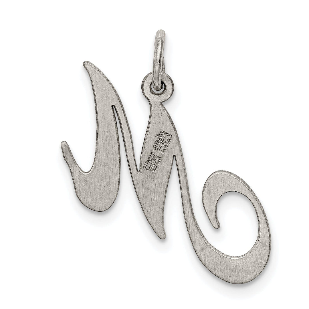 Lovely Rita's Pendants & Charms Silver Medium Fancy Script Initial M Charm