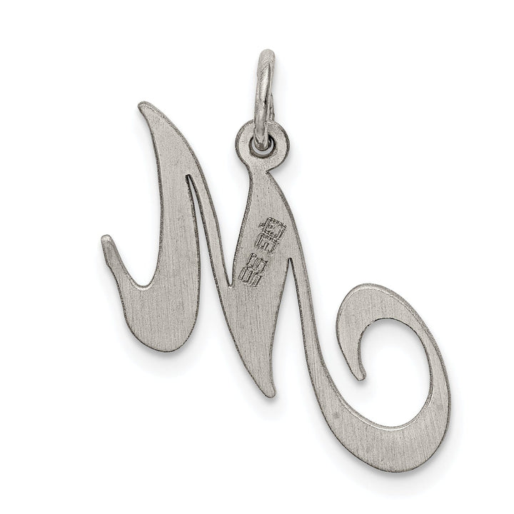 Lovely Rita's Pendants & Charms Silver Medium Fancy Script Initial M Charm