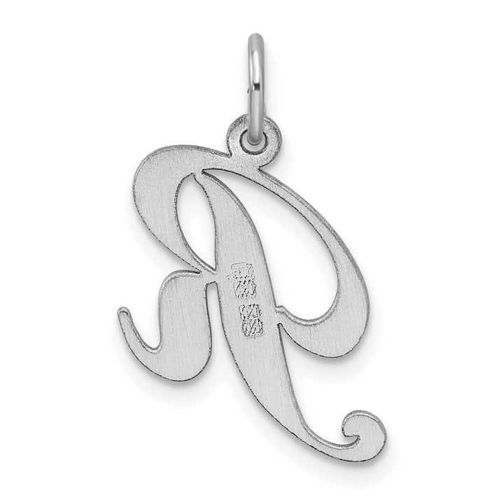Lovely Rita's Pendants & Charms Silver Medium Fancy Script Initial R Charm