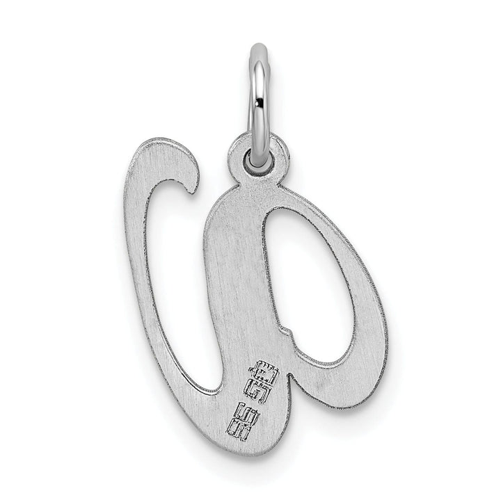 Lovely Rita's Pendants & Charms Silver Medium Fancy Script Initial V Charm