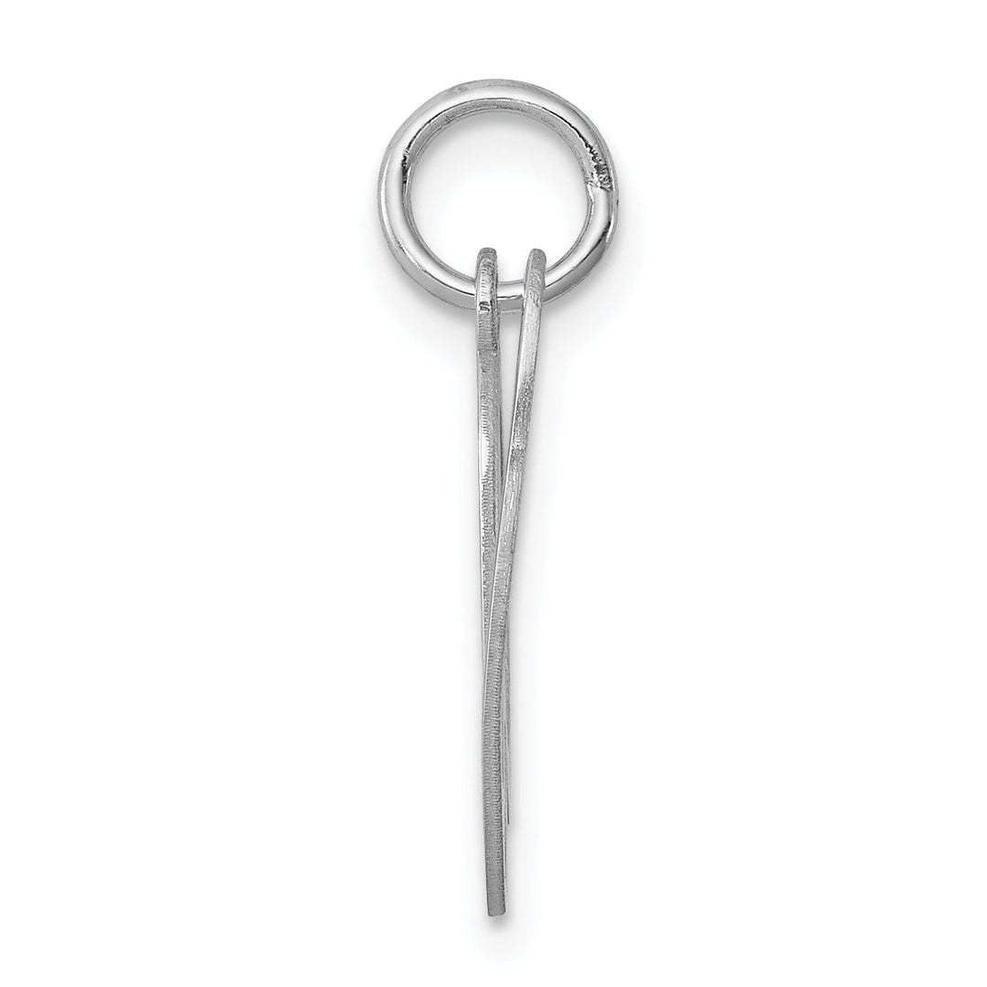 Lovely Rita's Pendants & Charms Silver Medium Fancy Script Initial V Charm